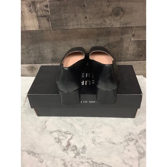 Naturalizer Women's 8.5M Black Leather Jayla Pump Block Heels Square Toe LB7-13 - Picture 8 of 10